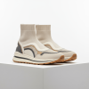 Urban Trek Knit Sock Sneakers – Multi-Tone Beige & Grey