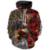Deutsch Drahthaar Pheasant Hunting Dog Red Plaid Camo Custom Name Shirt Christmas Gifts for Hunters Hoodie ND