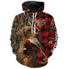 Pudelpointer Pheasant Hunting Dog Red Plaid Camo Custom Name Shirts Christmas Gifts for Hunters Hoodie ND