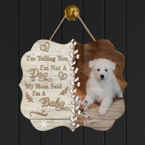 Dog Mom Custom Wood Sign, Personalized Wooden Name Signs, Dog Lover Benelux Shaped Wooden Christmas Tree Decorations, Wall Art, Wood Wall Decor - Necklacespring