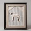 Handmade Style Dog Wall Art Poster – Minimalist Felt Dog Illustration Print for Dog Lovers Home Decor